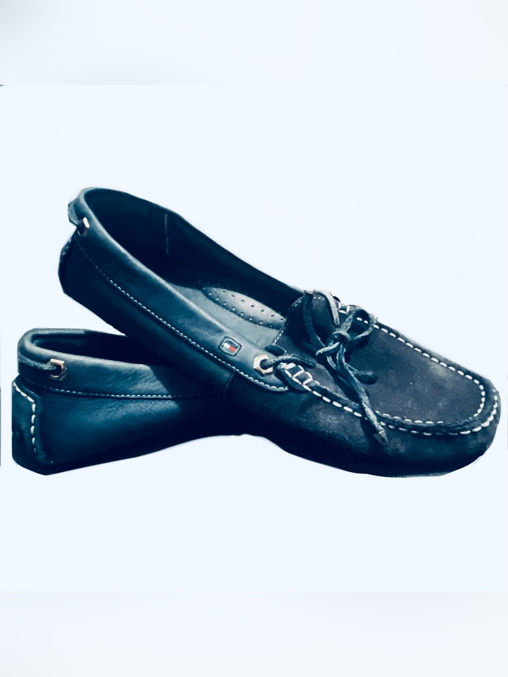 Tommy Hilfiger Nacy Blue Suede/Pleather Loafers